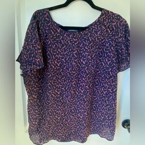 Stylish Purple and Pink Patterned Blouse